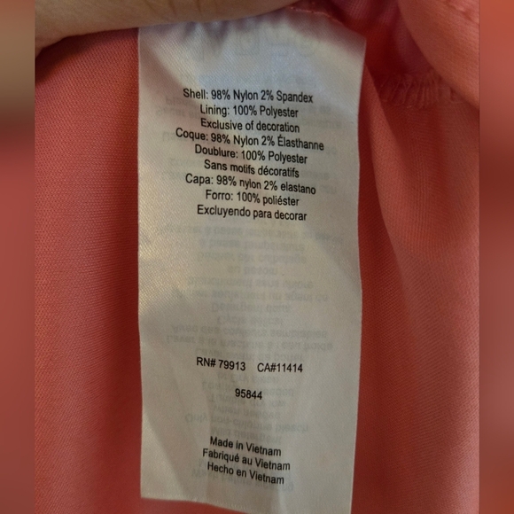 Motherhood Maternity Pink Lace Dress Size Large - Picture 7 of 7